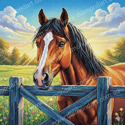 Horse Sunrise - 5D Full Drill DIY Diamond Art Painting - Diamond Art Dezigns