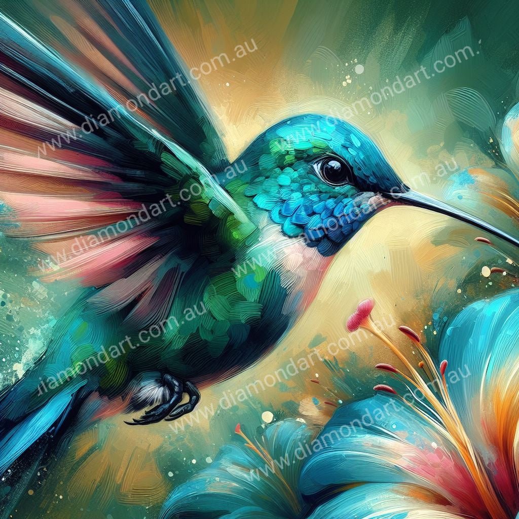 Hummingbird Flower - Diamond Art Dezigns