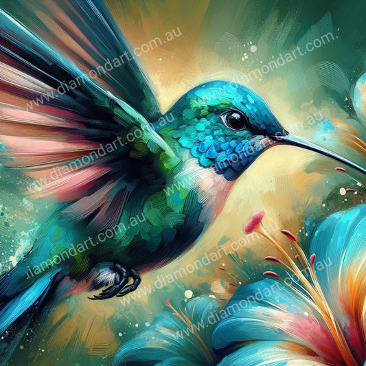 Hummingbird Flower - Diamond Art Dezigns