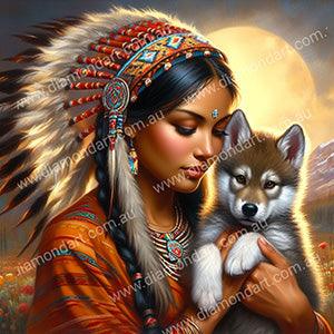 Indian Wolf Moon - Diamond Art Dezigns
