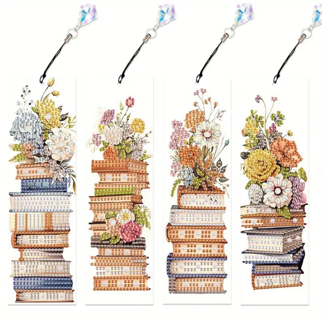 Keyring - Book Flowers - Diamond Art Dezigns