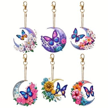 Keyring - Butterfly Moon - Diamond Art Dezigns