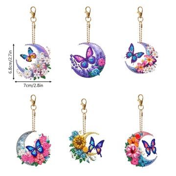 Keyring - Butterfly Moon - Diamond Art Dezigns