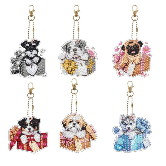 Keyring - Dog Presents - Diamond Art Dezigns
