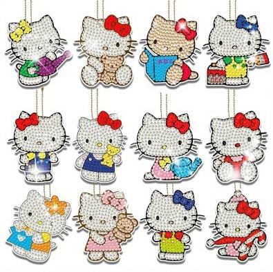 Keyring - Kitty - Diamond Art Dezigns