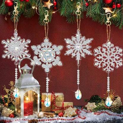 Keyring - Snowflakes - Diamond Art Dezigns
