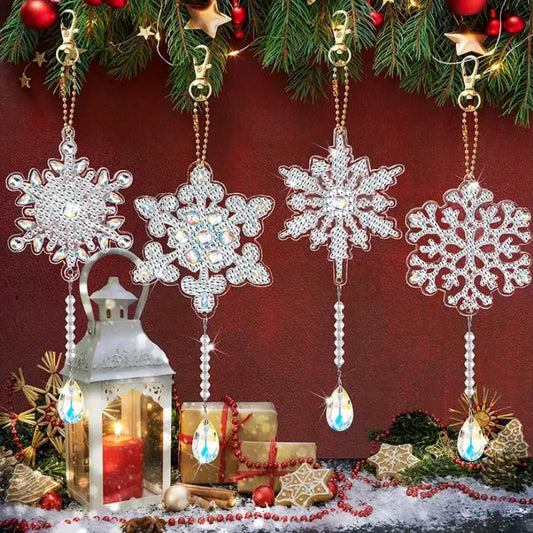 Keyring - Snowflakes - Diamond Art Dezigns