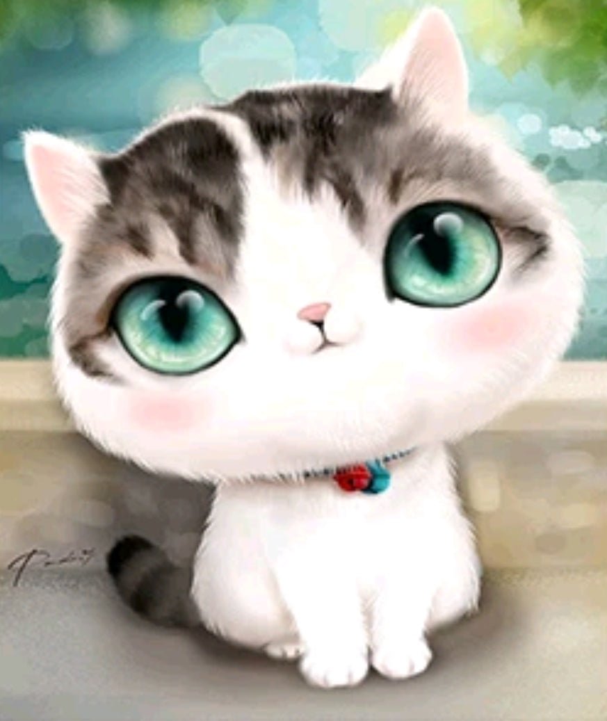 Kitten Green Eyes - Diamond Art Dezigns