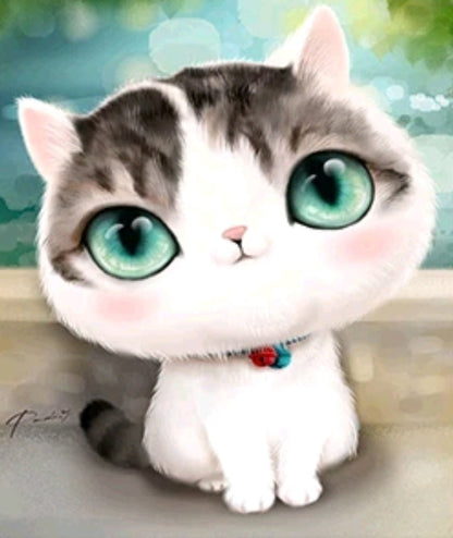 Kitten Green Eyes - Diamond Art Dezigns