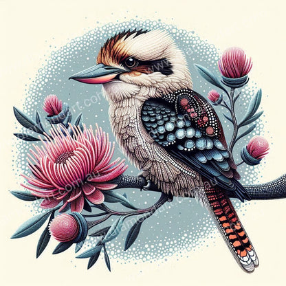 Kookaburra Warratah - Diamond Art Dezigns