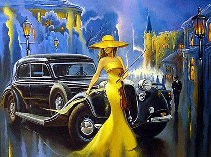 Lady in Yellow - Diamond Art Dezigns