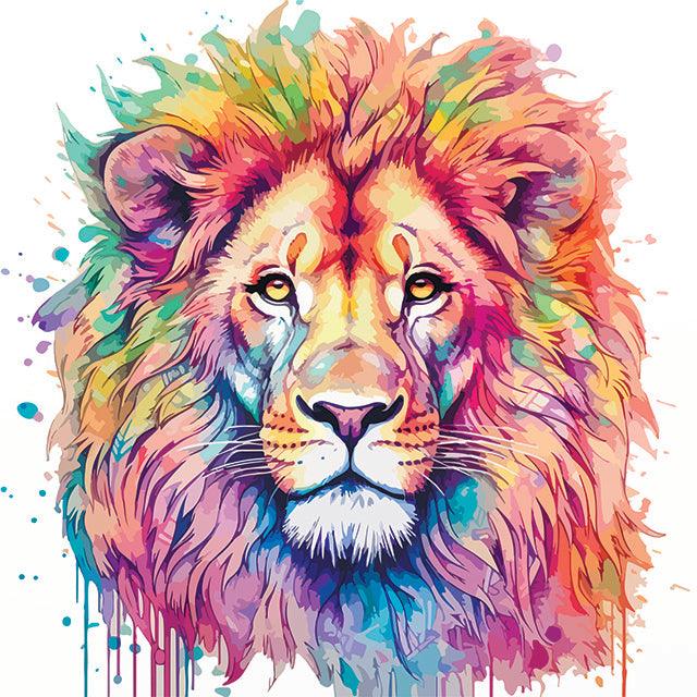Lion Dusty Rainbow - Diamond Art Dezigns
