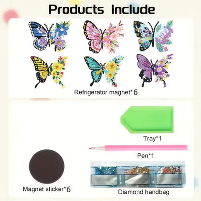 Magnet Kit - Butterfly Flowers - Diamond Art Dezigns