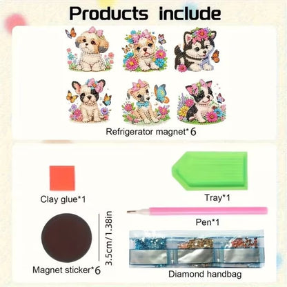 Magnet Kit - Puppy Flowers - Diamond Art Dezigns