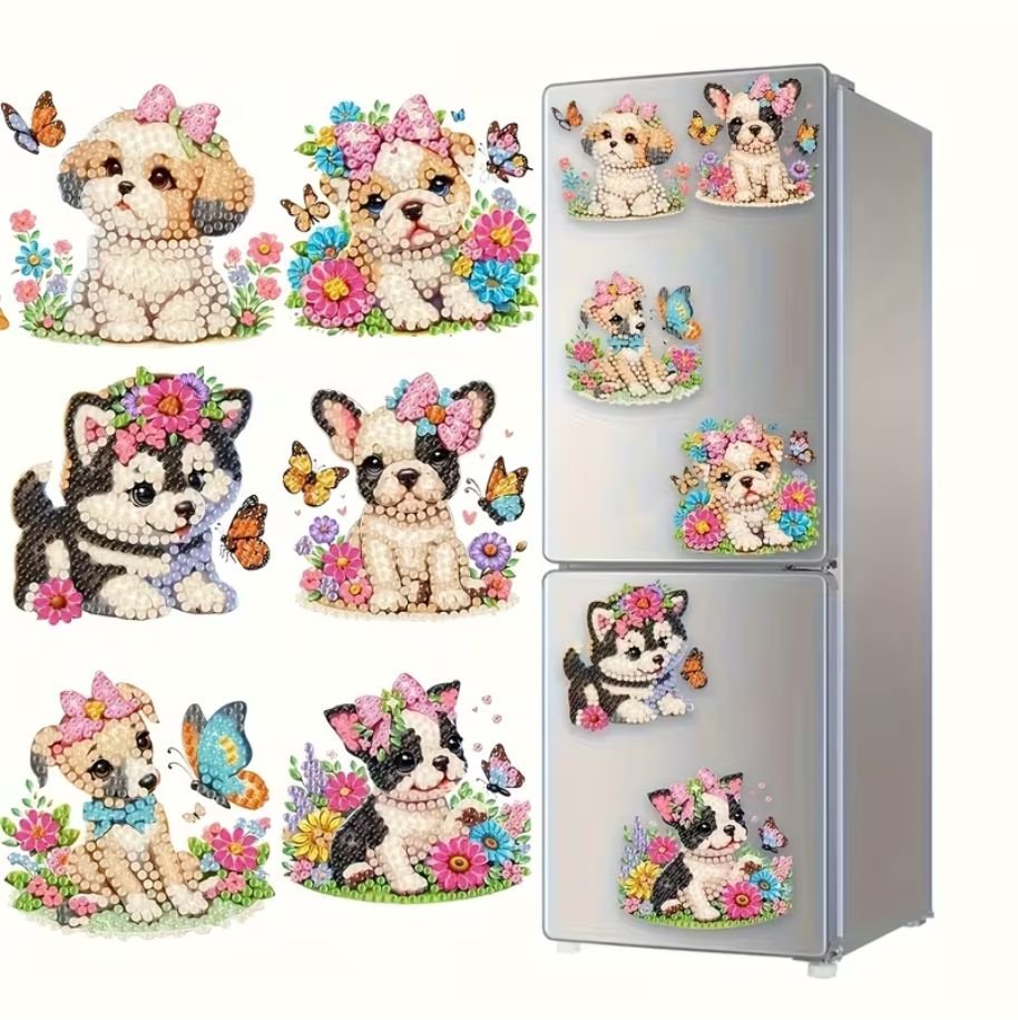 Magnet Kit - Puppy Flowers - Diamond Art Dezigns