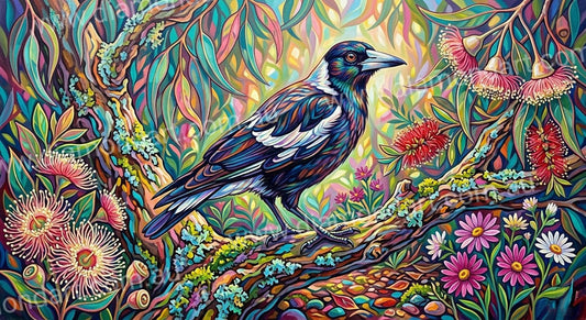 Magpie Pastel - 5D Full Drill DIY Diamond Art Painting - Diamond Art Dezigns