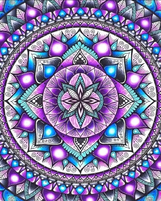 MANDALA PURPLE - Diamond Art Dezigns