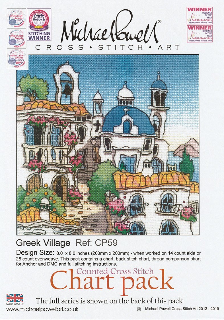 Michael Powell Chart Pack - Greek Village - Diamond Art Dezigns