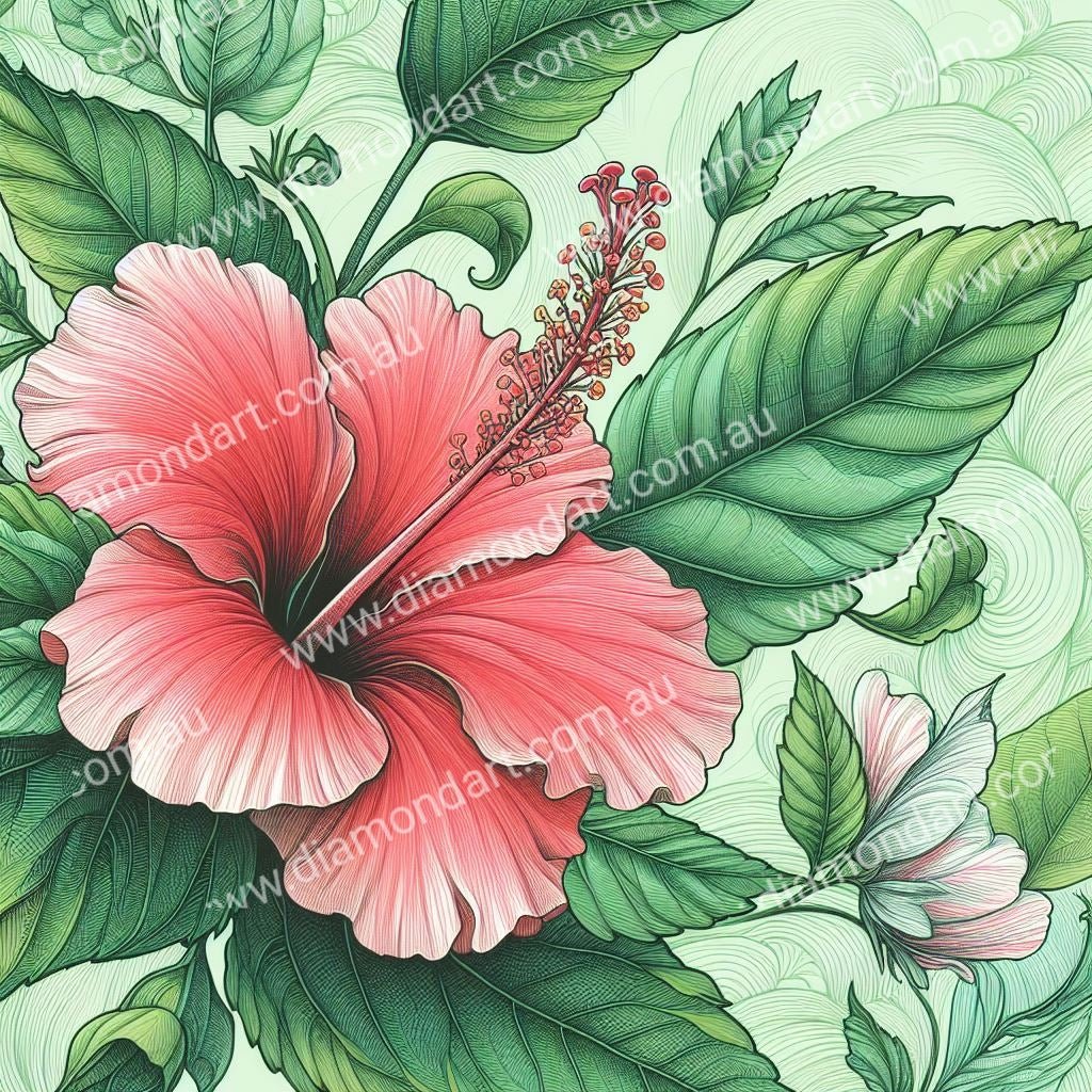 Mini Kit - Hibiscus - Diamond Art Dezigns