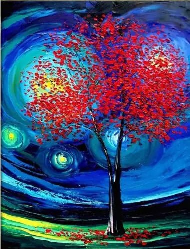 Moon Tree Wind - Diamond Art Dezigns