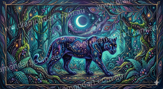 Panther Magic - 5D Full Drill DIY Diamond Art Painting - Diamond Art Dezigns