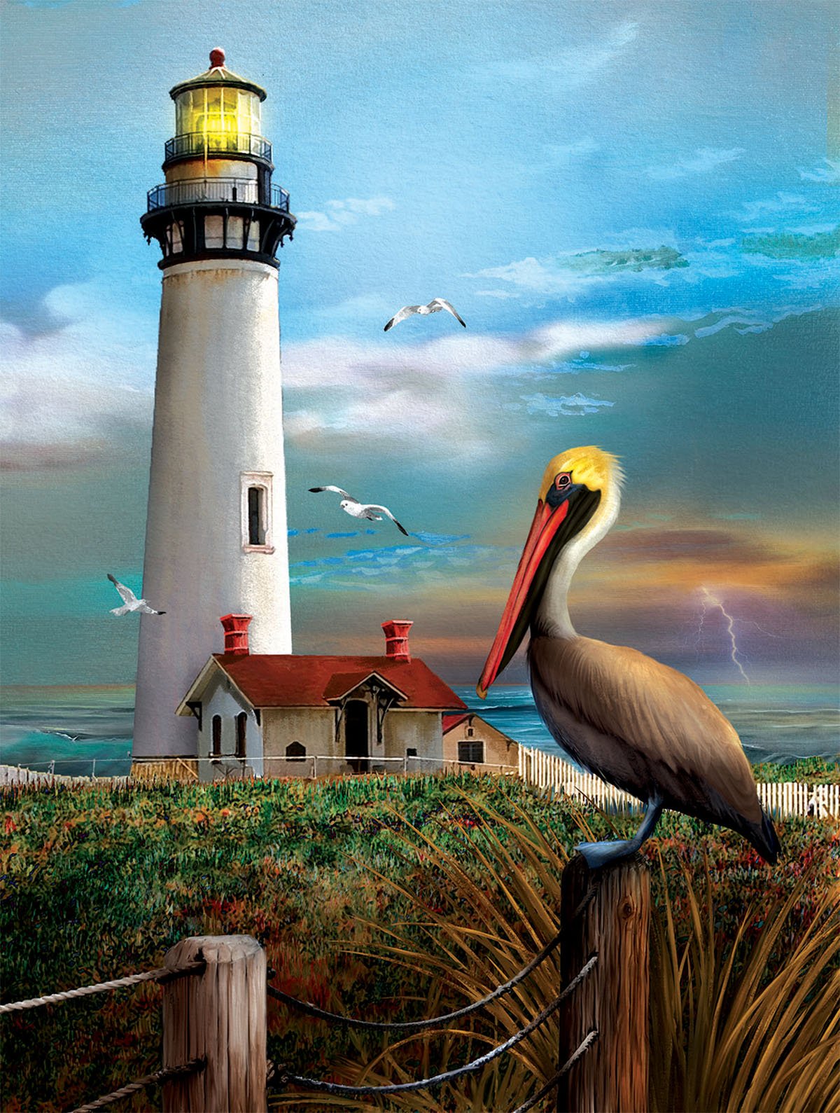 Pelican Lighthouse - Diamond Art Dezigns