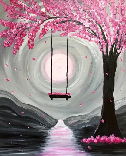 Pink Blossom Swing - Diamond Art Dezigns