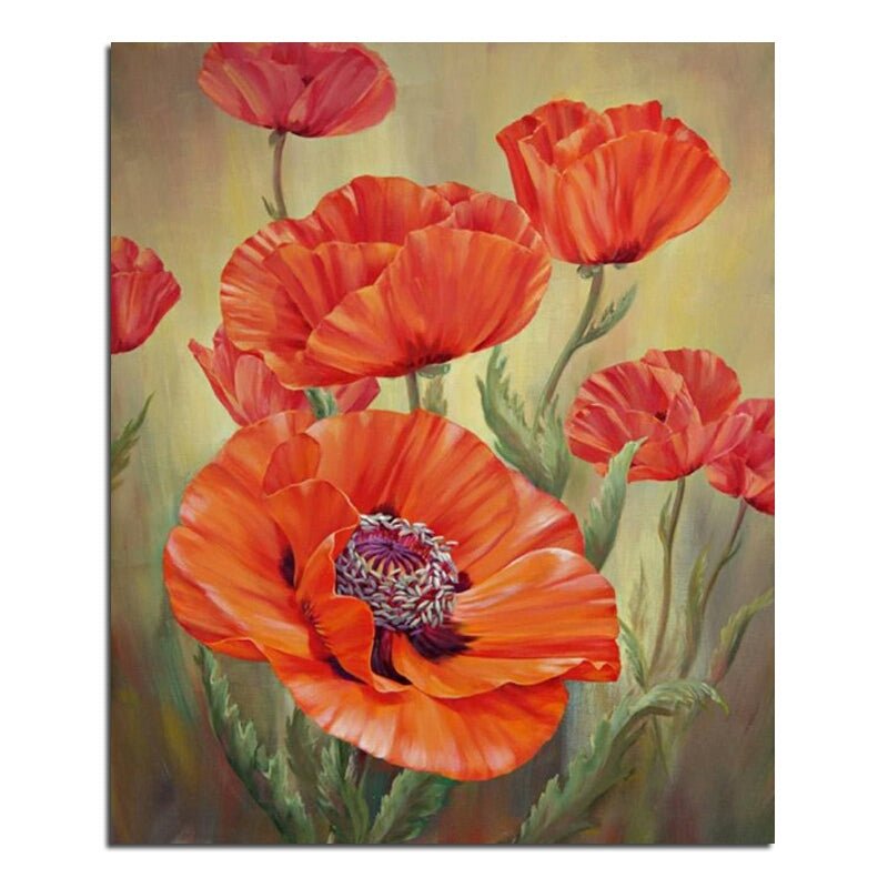 Red Poppy - 5D Full Drill DIY Diamond Art Painting – Diamond Art Dezigns