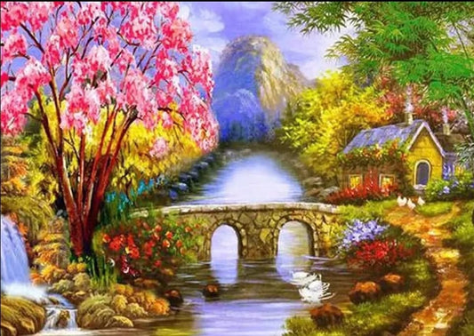 River Bridge - Diamond Art Dezigns
