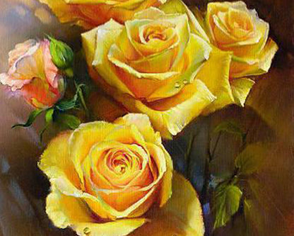 Roses Yellow - Diamond Art Dezigns