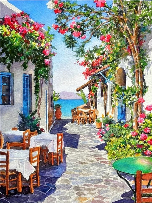 Santorini Walk - Diamond Art Dezigns