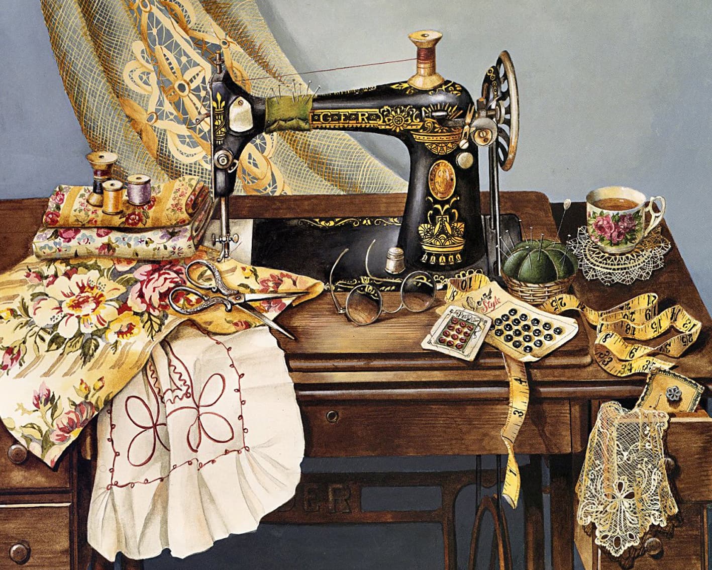 Sewing Vintage - Diamond Art Dezigns