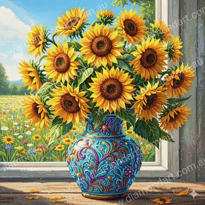Sunflower Farm - 5D Full Drill DIY Diamond Art Painting - Diamond Art Dezigns