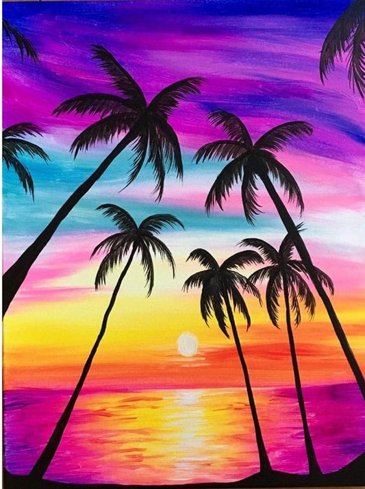Sunset Palms 30x40 - SALE! - Diamond Art Dezigns