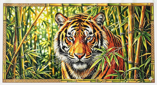 Tiger Bamboo Forest - 5D Full Drill DIY Diamond Art Painting - Diamond Art Dezigns