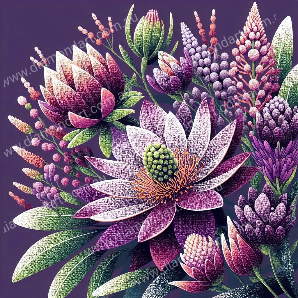 Warratah Mauves - Diamond Art Dezigns