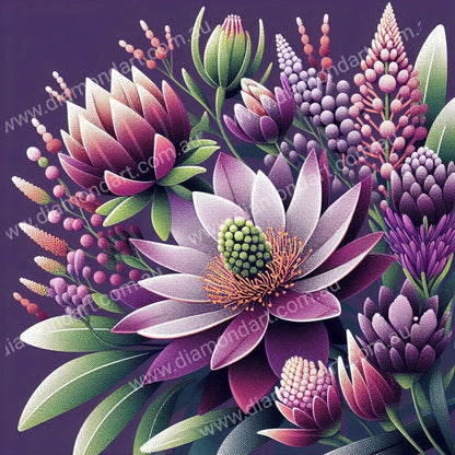 Warratah Mauves - Diamond Art Dezigns