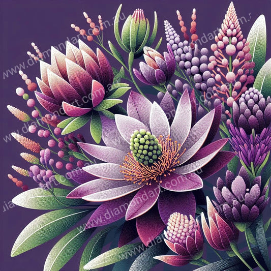Warratah Mauves - Diamond Art Dezigns