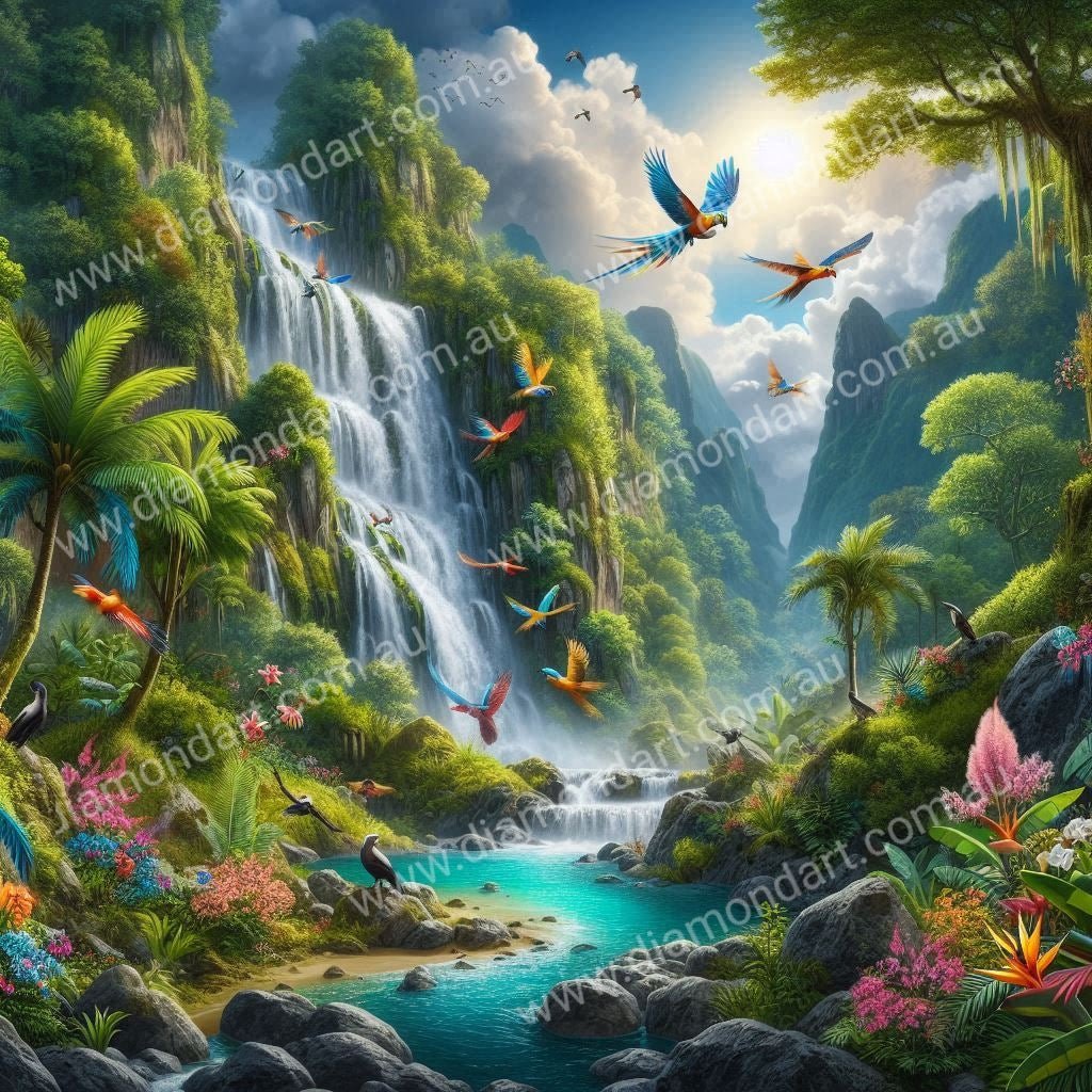 Waterfall Paradise - Diamond Art Dezigns