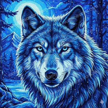 Wolf Steel Blue - Diamond Art Dezigns