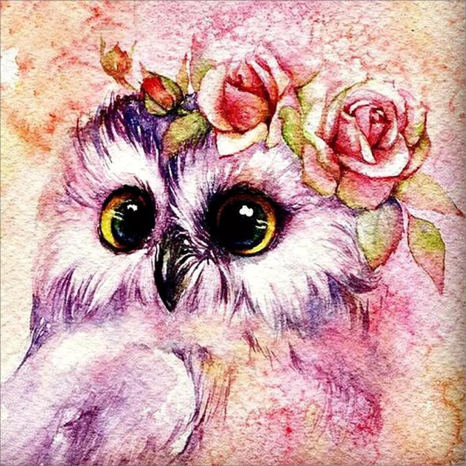 Owl Pastel - Full Drill 5D DIY Diamond Painting Kits - Diamond Art Dezigns