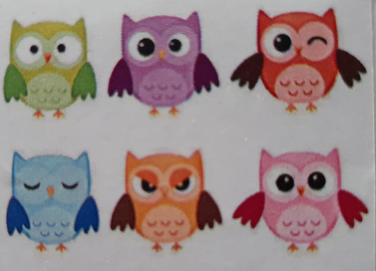 Stickers - Owls x 6 - Diamond Art Dezigns