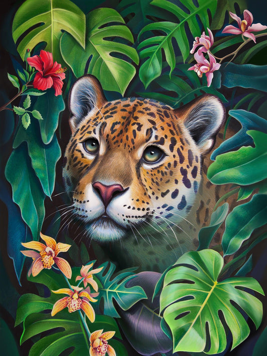 Cheetah Flower - Full Drill 5D DIY Diamond Painting Kits - Diamond Art Dezigns