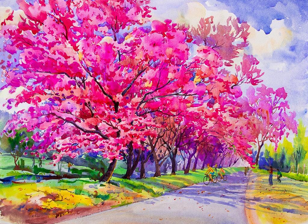 Pink Tree Lane - Diamond Art Dezigns