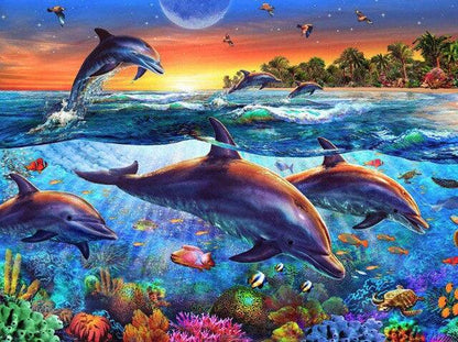 Dolphins Reef - Diamond Art Dezigns