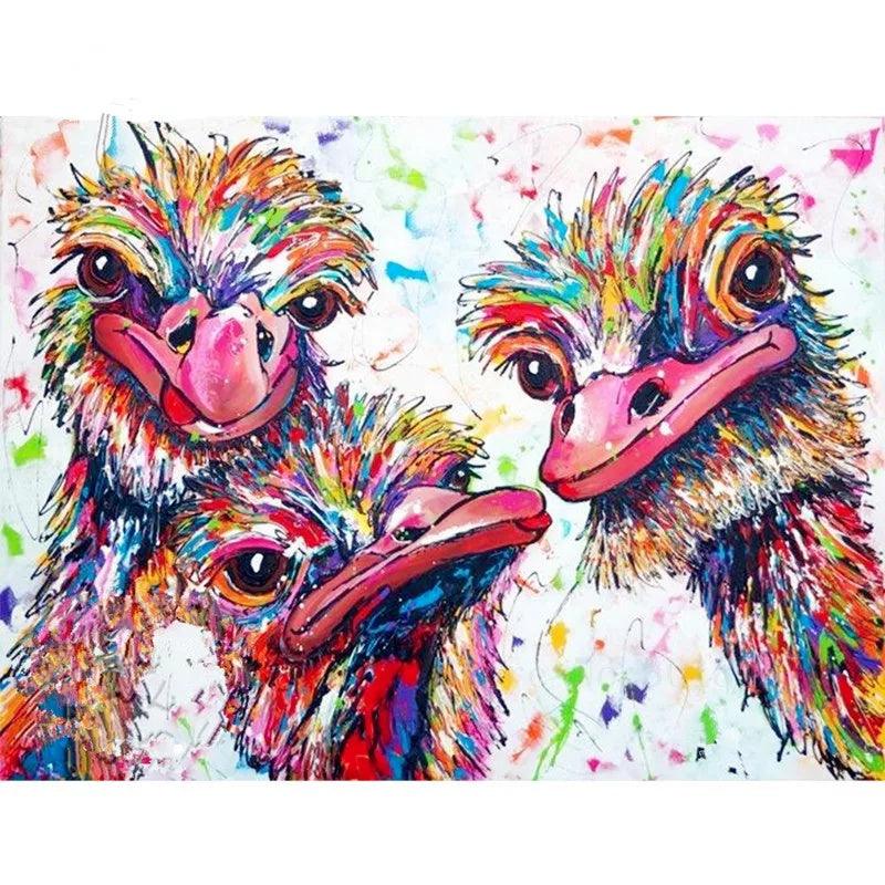 Emus - Full Drill 5D DIY Diamond Painting Kits - Diamond Art Dezigns