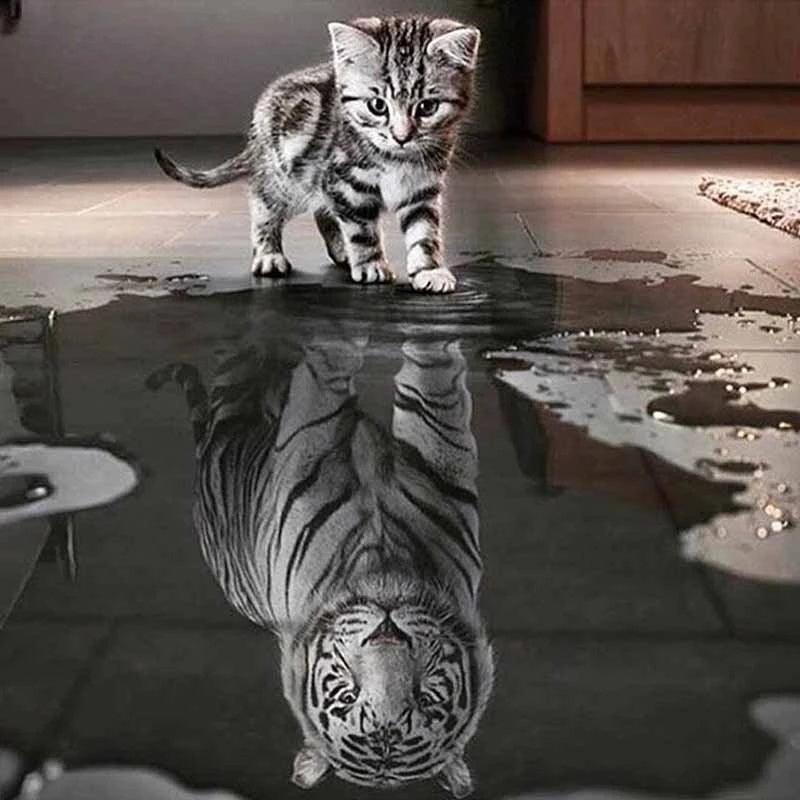 Kitten Tiger - Full Drill 5D DIY Diamond Painting Kits - Diamond Art Dezigns