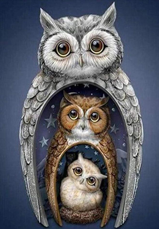 Owls Nest - Full Drill 5D DIY Diamond Painting Kits - Diamond Art Dezigns