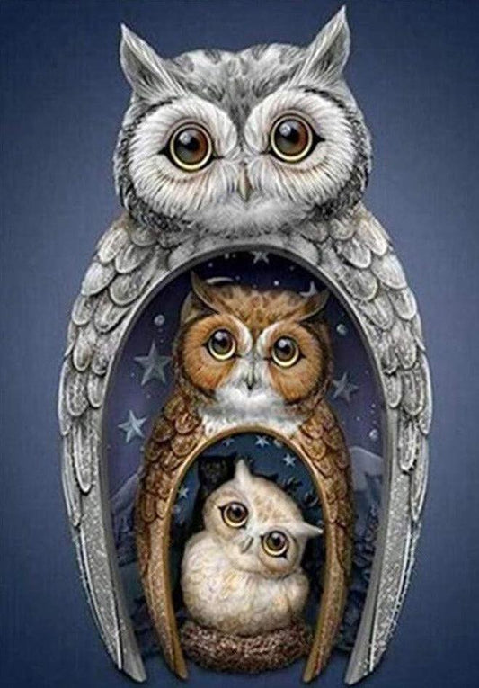 Owls Nest - Full Drill 5D DIY Diamond Painting Kits - Diamond Art Dezigns