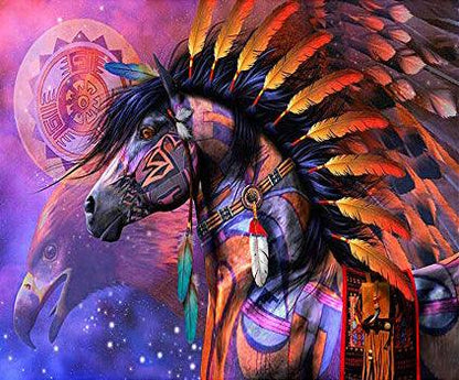 Indian War Horse - Diamond Art Dezigns